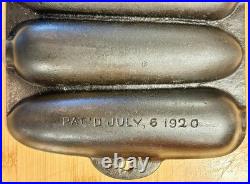 Pristine Senior Wagner Ware Krusty Korn Kobs 15 x 7 Cast Iron Pan, Pat. 1920