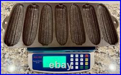 Pristine Senior Wagner Ware Krusty Korn Kobs 15 x 7 Cast Iron Pan, Pat. 1920