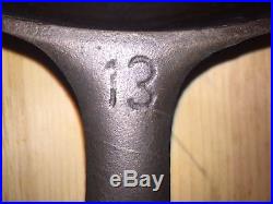 RARE # 13 GRISWOLD Cast Iron SKILLET Frying Pan. Nice and clean