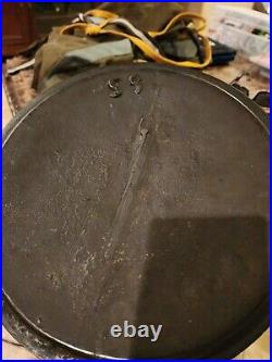 RARE 1850 1880 Vintage #2 OH Cast Iron 11 3 Footed Dutch Oven & Flat Top Lid