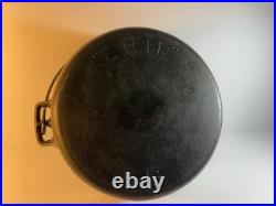 RARE 1890s Plated ERIE Griswold cast iron dutch oven #8 833 with lid #8 837