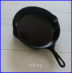 RARE #8 GRISWOLD LATE MODEL SLANT FLAT-BOTTOM SKILLET withERIE GHOST MARK PN 704A