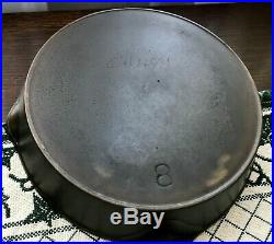 RARE #8 SIDNEY Script Cast Iron Skillet Ghost Pre Wagner