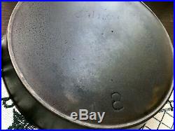 RARE #8 SIDNEY Script Cast Iron Skillet Ghost Pre Wagner