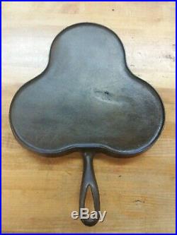 RARE Axford Clover Leaf pancake cast iron griddle