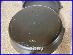 RARE Cast Iron Wagner Ware 5 Star HINGED Skillet & Lid Set 1403 cleaned/Seasoned