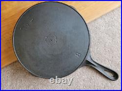 RARE Erie Griswold #8 Cast Iron Skillet Series 2 withCircle/Triangle Makers Mark