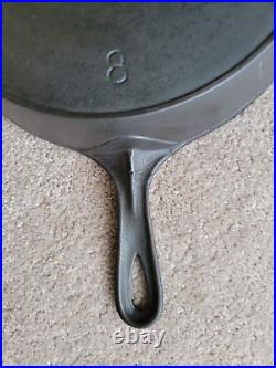 RARE Erie Griswold #8 Cast Iron Skillet Series 2 withCircle/Triangle Makers Mark