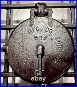 RARE Griswold Cast Iron Rosette Press, 895 & 995, Pat. June 29 1880, Erie PA