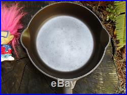 RARE Griswold Erie 4 Large Slant Logo withHeat Ring Cast Iron Skillet ca. 1909-1929