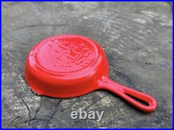 RARE Griswold No. 0 Red Enameled Skillet