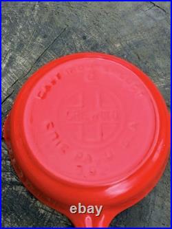 RARE Griswold No. 0 Red Enameled Skillet