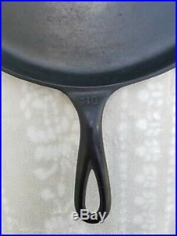 RARE Griswold No. 110 Cast Iron Skillet Griddle 203 Slant Logo Heat Ring