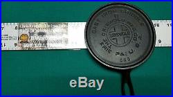 RARE! Griswold cast iron No. 0 Toy Handle Griddle Number 565. Very Hard to find