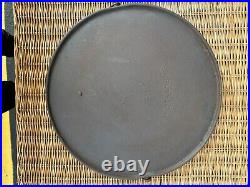 RARE HTF Wagner Arch 14 Cast Iron Flat Griddle Skillet With Bail 14 Flat On Glass