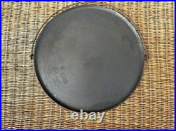 RARE HTF Wagner Arch 14 Cast Iron Flat Griddle Skillet With Bail 14 Flat On Glass