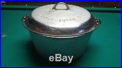 RARE Huge Griswold No. 12 Cast Iron Dutch Oven, Fully Marked, Plated