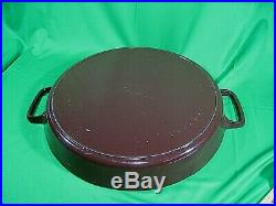 RARE LARGE GRISWOLD #20 Hotel Cast Iron Skillet WithHeat Ring Enamel
