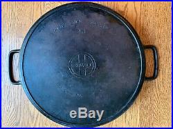 RARE LARGE GRISWOLD #20 Hotel Cast Iron Skillet WithHeat Ring No Cracks