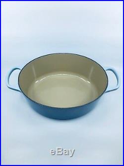 RARE LE CREUSET 5 Quarts OVAL Dutch Oven COASTAL BLUE NEW witho BOX