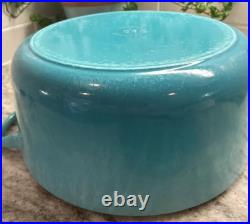 RARE Le Creuset Caribbean Teal Cast Iron Dutch Oven #26, 5.5 Qt. R121 VTG