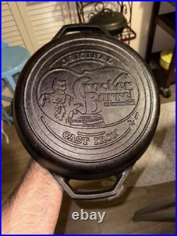 RARE Lodge 10 In Dual Handle Cast Iron Skillet L10SKL CB Cracker Barrel UNUSED