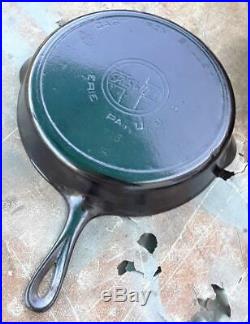 RARE MOLD ERROR GRISWOLD 716 A # 10 Cast Iron LG SLANT LOGO Skillet w Heat Ring