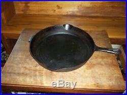 RARE NO. 13 Griswold Cast Iron Skillet Iron Frying Pan Heat Ring SLANT LOGO 720
