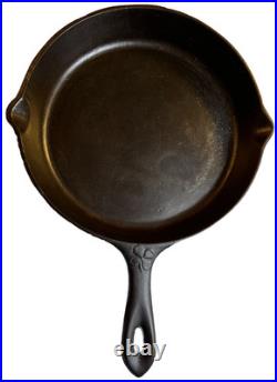 RARE Portland Stove Foundry #8 Cast Iron Skillet Pan Clover Logo MAINE 3.11lb