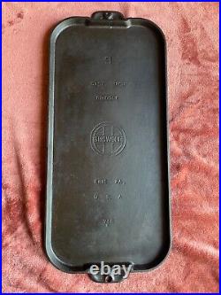 RARE Vintage GRISWOLD Block Large Logo Cast Iron #9 Long Rectangle Griddle 746 E