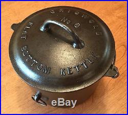 RARE Vintage Griswold No 6 Flat Bottom Kettle with Lid PN 809 and 867