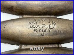 RARE Wagner Ware Sidney -O- 6 Cup VIENNA ROLL Cast Iron Pan ANTIQUE (2)