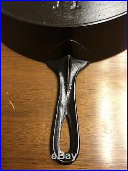 RESTORED PRE-GRISWOLD ERIE CAST IRON SKILLET #11 Late 1890's SECOND VARIATION