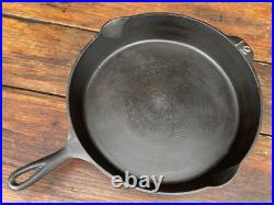 Raised Number #12 Cast Iron Skillet with Raised Initial Makers Marks