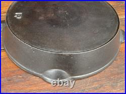Raised Number #12 Cast Iron Skillet with Raised Initial Makers Marks