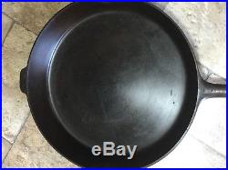 Rare # 13 Cast Iron GRISWOLD Erie SKILLET Block Logo with Heat Ring Excellent
