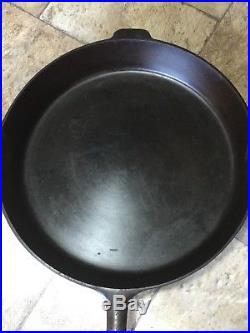 Rare # 13 Cast Iron GRISWOLD Erie SKILLET Block Logo with Heat Ring Excellent