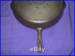 Rare #13 Griswold Cast Iron Skillet Block Logo Level 100% Original Milling Marks