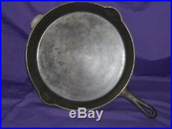 Rare #13 Griswold Cast Iron Skillet Block Logo Level 100% Original Milling Marks