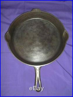 Rare #13 Griswold Cast Iron Skillet Block Logo Level 100% Original Milling Marks