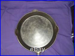 Rare #13 Griswold Cast Iron Skillet Block Logo Level 100% Original Milling Marks