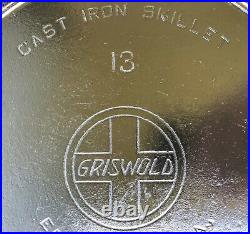 Rare #13 Griswold Slant Logo Erie Pa #720 Cast Iron Skillet