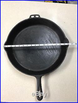 Rare #14 Wagner Ware Cast Iron Skillet With Lid And Heat Ring Pattern # 1064