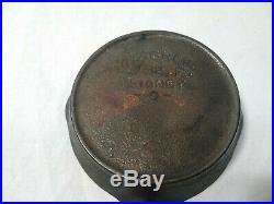 Rare 3 PCS Wagner Ware Cast Iron TOY SKILLET & COVER #1365 With Skillet & Pan