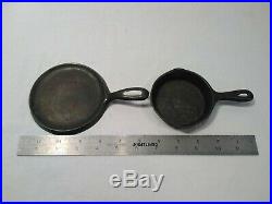Rare 3 PCS Wagner Ware Cast Iron TOY SKILLET & COVER #1365 With Skillet & Pan
