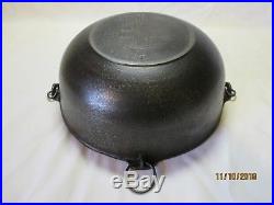 Rare #4 Griswold Flat Bottom Cast Iron Scotch Bowl P/n 839 Large Slant Logo Erie