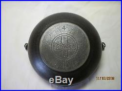 Rare #4 Griswold Flat Bottom Cast Iron Scotch Bowl P/n 839 Large Slant Logo Erie