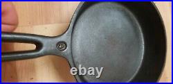 Rare #4 WAPAK INDIAN HEAD HOLLOW WARE CAST IRON SKILLET (EXCELLENT CONDITION)