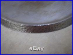 Rare #7 M Hammered Cast Iron Griddle 9 Nickel Chrome Plated Sits Flat