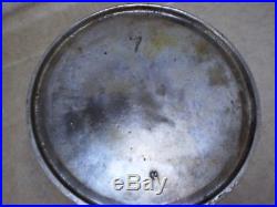 Rare #7 M Hammered Cast Iron Griddle 9 Nickel Chrome Plated Sits Flat